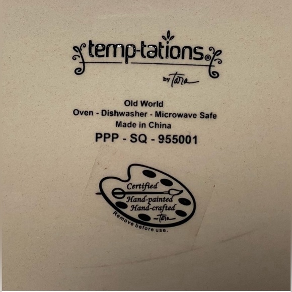 Temp-tations By Tara Old World "Easter Egg Hunt" Large Platter 14.5"x11"… - Picture 5 of 6